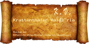 Krattenthaler Valéria névjegykártya